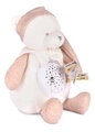 Plyšový medvedík Doudou 25 Years Musical Night Light Star Projector Pink Doudou et Compagnie so svetlom hudbou a bielym šumom ružový 19 cm od 0 mes