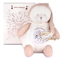 Plyšový medvedík Doudou 25 Years Musical Night Light Star Projector Pink Doudou et Compagnie so svetlom hudbou a bielym šumom ružový 19 cm od 0 mes