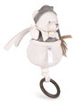 Plyšový medvedík s melódiou Doudou 25 Years Music Box Grey Doudou et Compagnie narodeninová edícia sivý 20 cm od 0 mes