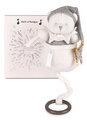 Plyšový medvedík s melódiou Doudou 25 Years Music Box Grey Doudou et Compagnie narodeninová edícia sivý 20 cm od 0 mes