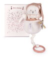 Plyšový medvedík s melódiou Doudou 25 Years Music Box Pink Doudou et Compagnie narodeninová edícia ružový 20 cm od 0 mes