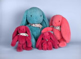 Plyšový zajac Bunny Turquoise Doudou et Compagnie modrý 50 cm od 0 mes DC4598