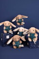 Plyšový zajačik s hviezdičkou Váhy White Bunny Libra Astro Plush with Comforter Doudou et Compagnie v darčekovom balení biely 12 cm od 0 mes DC4657