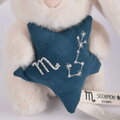Plyšový zajačik s hviezdičkou Škorpión White Bunny Scorpio Astro Plush with Comforter Doudou et Compagnie v darčekovom balení biely 12 cm od 0 mes DC4