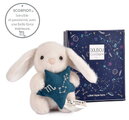 Plyšový zajačik s hviezdičkou Škorpión White Bunny Scorpio Astro Plush with Comforter Doudou et Compagnie v darčekovom balení biely 12 cm od 0 mes DC4