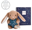Plyšový zajačik s hviezdičkou Strelec White Bunny Sagittarius Astro Plush with Comforter Doudou et Compagnie v darčekovom balení biely 12 cm od 0 mes 