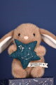 Plyšový zajačik s hviezdičkou Kozorožec Brown Bunny Capricorn Astro Plush with Comforter Doudou et Compagnie v darčekovom balení hnedý 12 cm od 0 mes 