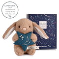 Plyšový zajačik s hviezdičkou Kozorožec Brown Bunny Capricorn Astro Plush with Comforter Doudou et Compagnie v darčekovom balení hnedý 12 cm od 0 mes 