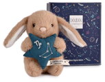 Plyšový zajačik s hviezdičkou Kozorožec Brown Bunny Capricorn Astro Plush with Comforter Doudou et Compagnie v darčekovom balení hnedý 12 cm od 0 mes 