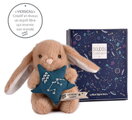 Plyšový zajačik s hviezdičkou Vodnár Brown Bunny Aquarius Astro Plush with Comforter Doudou et Compagnie v darčekovom balení hnedý 12 cm od 0 mes DC46