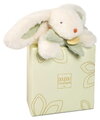 Plyšový zajačik na maznanie Bunny Bonbon Sage Green Plush Doudou et Compagnie zelený 20 cm od 0 mes DC4663