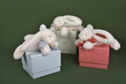 Plyšový zajačik na maznanie Bunny Bonbon Terracotta Plush Doudou et Compagnie oranžový 20 cm od 0 mes DC4664