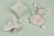 Plyšový zajačik na maznanie Bunny Bonbon Sage Green Doudou et Compagnie zelený 25 cm od 0 mes DC4666