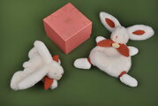 Plyšový zajačik na maznanie Bunny Bonbon Terracotta Plush Doudou et Compagnie oranžový 20 cm od 0 mes DC4664