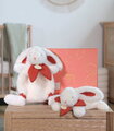 Plyšový zajačik na maznanie Bunny Bonbon Terracotta Plush Doudou et Compagnie oranžový 20 cm od 0 mes DC4664