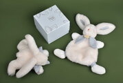 Plyšový zajačik na maznanie Bunny Bonbon Dusty Blue Doudou et Compagnie modrý 25 cm od 0 mes DC4668