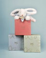 Plyšový zajačik na maznanie Bunny Bonbon Dusty Blue Plush Doudou et Compagnie modrý 20 cm od 0 mes DC4665