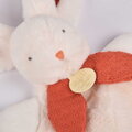 Plyšový zajačik na maznanie Bunny Bonbon Terracotta Doudou et Compagnie oranžový 25 cm od 0 mes DC4667