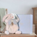 Plyšový zajačik na maznanie Bunny Bonbon Dusty Blue Doudou et Compagnie modrý 25 cm od 0 mes DC4668