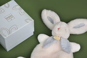 Plyšový zajačik na maznanie Bunny Bonbon Dusty Blue Doudou et Compagnie modrý 25 cm od 0 mes DC4668