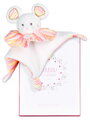 Plyšová myška na maznanie Mouse Les Chouchoux Doudou et Compagnie v darčekovom balení oranžová 20 cm od 0 mes DC4675