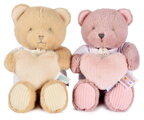 Plyšový medvedík so srdiečkom Heart Bear Unicef Doudou et Compagnie v darčekovom balení hnedý 24 cm od 0 mes DC4681
