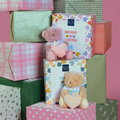 Plyšový medvedík so srdiečkom Heart Bear Unicef Doudou et Compagnie v darčekovom balení hnedý 24 cm od 0 mes DC4681