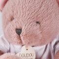 Plyšový medvedík so srdiečkom Heart Bear Unicef Doudou et Compagnie v darčekovom balení ružový 24 cm od 0 mes DC4680