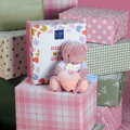 Plyšový medvedík so srdiečkom Heart Bear Unicef Doudou et Compagnie v darčekovom balení ružový 24 cm od 0 mes DC4680
