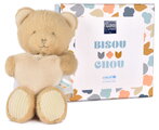 Plyšový medvedík so srdiečkom Heart Bear Unicef Doudou et Compagnie v darčekovom balení hnedý 24 cm od 0 mes DC4681