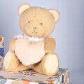 Plyšový medvedík so srdiečkom Heart Bear Unicef Doudou et Compagnie v darčekovom balení hnedý 24 cm od 0 mes DC4681