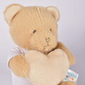 Plyšový medvedík so srdiečkom Heart Bear Unicef Doudou et Compagnie v darčekovom balení hnedý 24 cm od 0 mes DC4681