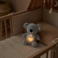 Plyšová koala s pohybmi dýchania Koala Breathing Plush Respi'rêves Doudou et Compagnie so svetlom bielym šumom a hudbou sivá 28 cm od 0 mes DC4682