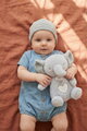 Plyšový sloník s pohybmi dýchania Elephant Breathing Plush Respi'rêves Doudou et Compagnie so svetlom bielym šumom a hudbou sivý 28 cm od 0 mes DC4683