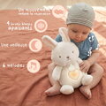 Plyšový zajačik s pohybmi dýchania Bunny Breathing Plush Respi'rêves Doudou et Compagnie so svetlom bielym šumom a hudbou biely 28 cm od 0 mes DC4685