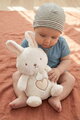 Plyšový zajačik s pohybmi dýchania Bunny Breathing Plush Respi'rêves Doudou et Compagnie so svetlom bielym šumom a hudbou biely 28 cm od 0 mes DC4685