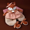 Plyšová líštička na maznanie Mina Doudou et Compagnie v darčekovom balení oranžová 29 cm od 0 mes DC4688