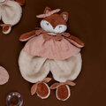 Plyšová líštička na maznanie Mina Doudou et Compagnie v darčekovom balení oranžová 29 cm od 0 mes DC4688