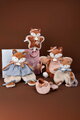 Darčeková sada pre bábätko Mina Slipper and Doudou Set Doudou et Compagnie papučky a líštička na maznanie v darčekovom balení ružová 18 cm od 0 mes DC