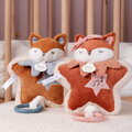 Plyšová líštička s melódiou Timo Music Box Doudou et Compagnie v darčekovom balení modrá 16 cm od 0 mes DC4695