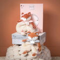 Plyšová líštička s hrkálkou Mina Rattle Doudou et Compagnie v darčekovom balení oranžová 18 cm od 0 mes DC4687