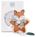 Plyšová líštička s melódiou Timo Music Box Doudou et Compagnie v darčekovom balení modrá 16 cm od 0 mes DC4695