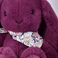 Plyšový zajačik Bunny Plum Doudou et Compagnie fialový 25 cm od 0 mes DC4704