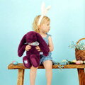 Plyšový zajačik Bunny Plum Doudou et Compagnie fialový 35 cm od 0 mes DC4705
