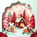 Plyšová myška Christmas Mouse Doudou et Compagnie vianočná kolekcia 3 druhy 15 cm od 0 mes DC4734