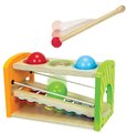 Drevený Xylofón Color Xylophone Hammering Bench Eichhorn s 3 loptičkami a kladivkom od 24 mes