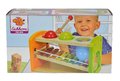Drevený Xylofón Color Xylophone Hammering Bench Eichhorn s 3 loptičkami a kladivkom od 24 mes