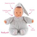 Bábika Babipouce Happy Panda Mon Doudou Corolle s hnedými očami a špúliacimi ústočkami 28 cm od 0 mes