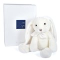 Plyšový zajačik Bunny White Les Preppy Chics Histoire d’ Ours biely 40 cm v darčekovom balení od 0 mes