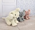 Plyšový sloník Elephant Pearl Grey Les Preppy Chics Histoire d’ Ours sivý 45 cm od 0 mes